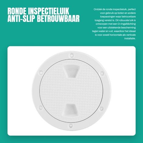 Dailygoods - Trappe d'inspection ronde de 10 cm (4 pouces) - Plaque de recouvrement en ABS - Surface antidérapante - Résistante aux chocs - Installation facile - Joint fiable - Couvercle de trappe (1/5)