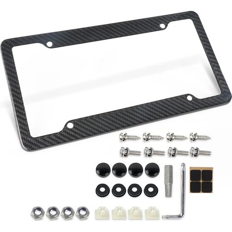 Car carbon fiber license plate frame modification, American style license plate holder, dry carbon license plate holder, full carbon decorative frame - carbon fiber - BTD044 carbon fiber license plate