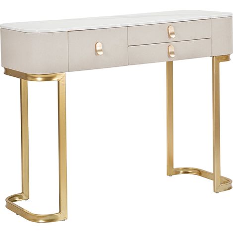 Consolle da ingresso con 3 cassetti e gambe dorate 100x40cm Glamour (1/5)