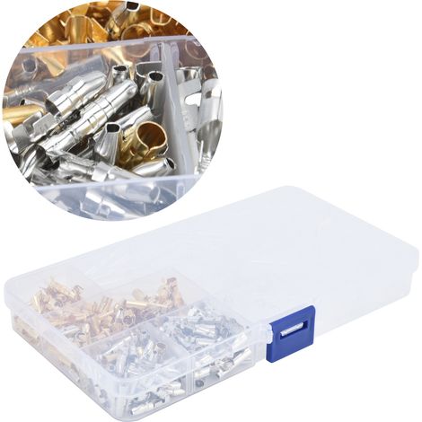 Connecteur électrique auto 400 pièces kit cosse mâle femelle bornes avec manchons isolants, cosses à sertir pour câblage voiture (1/5)