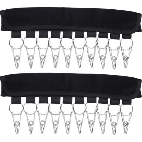 2 Pièces Crochet Camping Pliable Portable Voyage Porte-manteau et Casquette avec 10 Pinces (1/5)