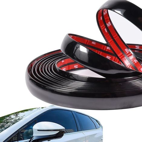 Bande Chrome Voiture 30mm5m Bande Chromée Baguette Chrome Adhesive Noire pour Carrosserie Fenêtre Décoration Extérieure (30mm) (1/4)