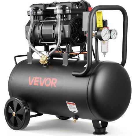 Compresor de Aire Portátil con Depósito 30 L sin Aceite, Motor de 1,5 kW, 126 L/min a 6,2 bar, Presión Máxima 8 bar, con Ruedas para Reparación, Taller, Garaje, Inflado y Herramientas Neumáticas (1/5)