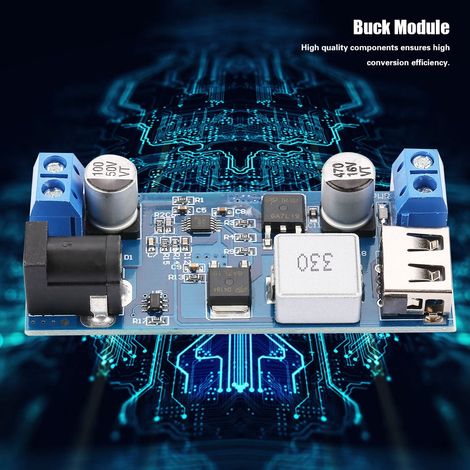 DC-DC 30W Abwärtswandler (Buck-Modul) 9-36V 12V/24V auf 5V 6A USB-Ladefunktion (1/5)