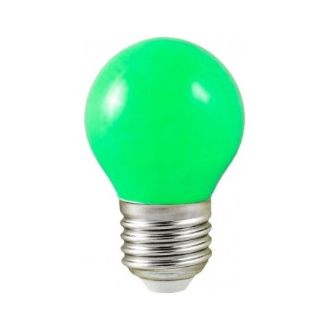 Ampoule LED E27 Bulb opaque vert G45 1W (9W)