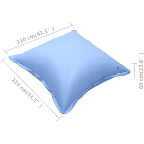 Oreiller De Piscine - PVC - 110 x 110 x 60 cm Gonflé - Pour Couverture Hors Sol - 4 Pièces (1/5)