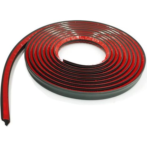 BelleRise - 5 Mètres Garniture de moulure flexible, Auto-adhésif, Pour Coins de Baignoire, Toilettes, Comptoirs, Plinthe, 25mm Noir (1/5)