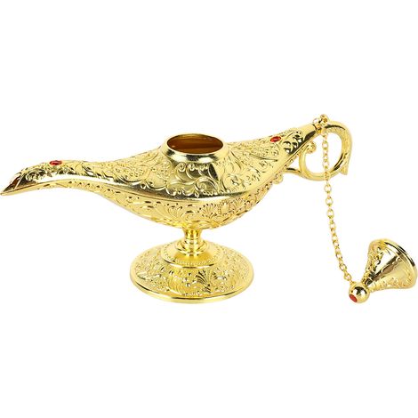 Lampe arabe vintage, décoration de table en métal doré, lampe à souhaits pour salon, fête, bureau. (1/5)