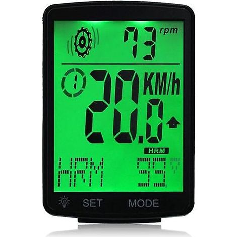 Compatible avec les compteurs de vitesse de vélo, les odomètres sans fil étanches, les capteurs de cadence, les écrans LCD de 2,8 pouces, les compteurs de vitesse pour cyclisme et les moniteurs de fré (1/5)