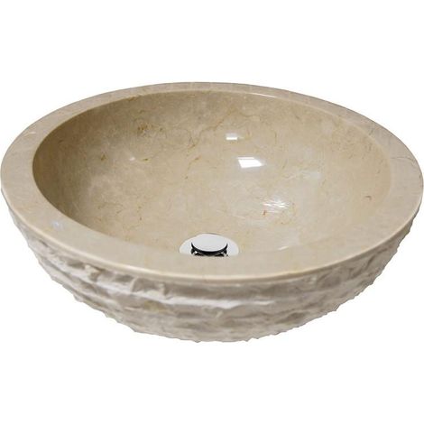 MOSAVIT RONDA Lavabo Sobre Encimera De Piedra Beige - ref: MSV-RONDAB (1/2)