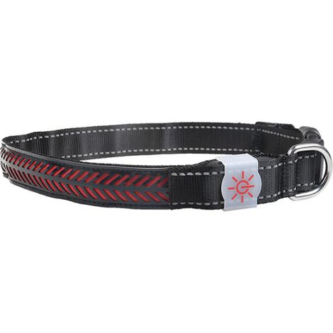Collier lumineux LED pour animaux de compagnie, réglable et rechargeable par USB, pour chats et petits chiens (rouge S). (1/5)