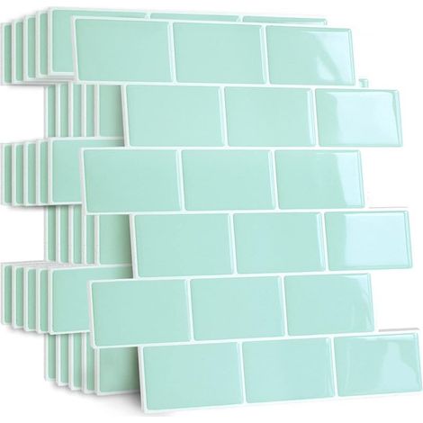 Kaelt - Aougo – Carrelage adhésif mural 12x12 pouces – Résistant à l'eau et à l'huile – Colle PET + PU pour cuisines et salles de bain – Couverture 40 % surface en plus (1/5)