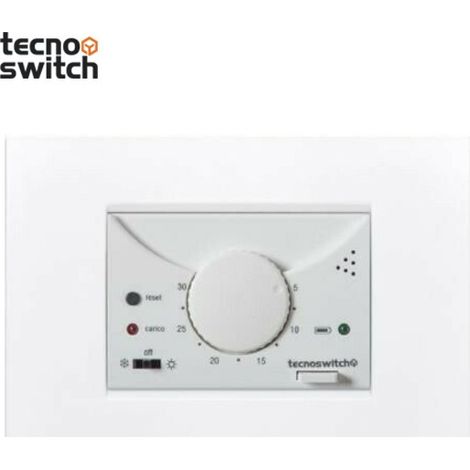 Termostato Elettronico Da Incasso Bianco/Grigio ( Tecnoswitch Cod. Te215Bg )