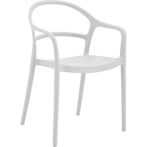 Sedia Rebecca Mobili Kersie 81x57x51,5 Polipropilene Bianco Moderno (1/5)