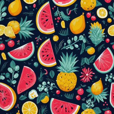 Tela decorativa para exteriores Oxford - Motivo frutal  DX6772 (1/5)
