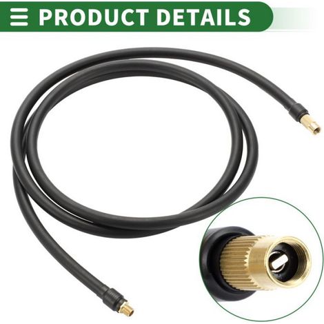 Tuyau de gonfleur pneu Tube De Rallonge Universel Adaptateur De Valve Pneu 70,87" M8X0,8 Connecteur En Caoutchouc Doré (1/5)