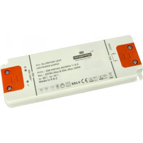 Alimentatore Trasformatore Slim 12V 100W 8,33A 17mm SNAPPY SNP100-12VF (1/3)