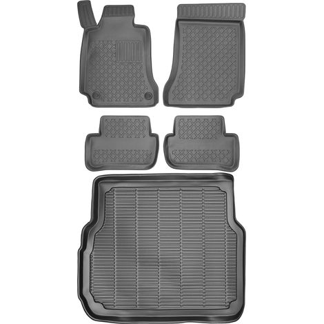 Juego de alfombrillas para coche y maletero para Mercedes Clase C III S204 Familiar (2007-2014).