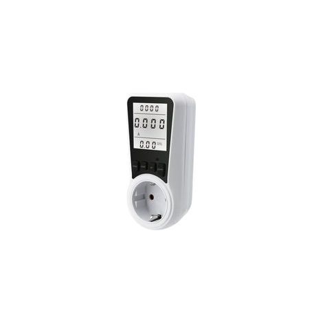 (Lumière blanche) Compteur d'énergie électrique à prise wattmètre, 7 modes de surveillance pour prise électrique avec écran LCD rétroéclairé, mesure de la consommation d'énergie et économie d'énergie, (1/5)