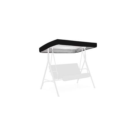 Noir Toile de Rechange pour Balancelle, Housse de Rechange 3 Places, Toit Balancelle de Jardin, Impermeable Couverture Auvent pour Jardins Battants et Terrasses (1/5)