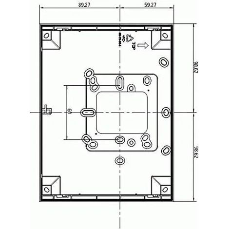 Boîtier de montage busch-jaeger 42381s-w-03 surface monté 16x18 cm
