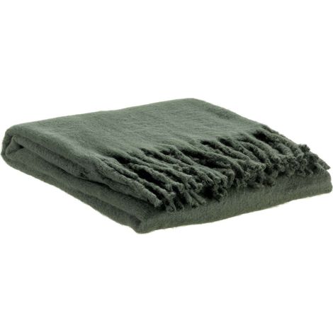 VIVARAISE - Plaid uni recyclé Isabel en polyester - 130 x 160 cm (1/4)