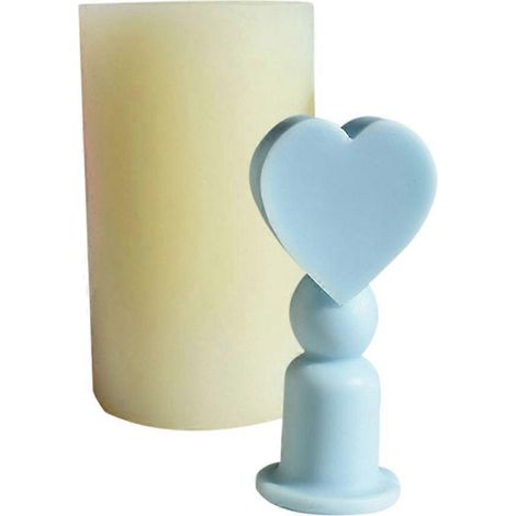 1. Moule à bougie en silicone en forme de cœur, parfait pour bougies, savons et résine époxy, moule de fabrication artisanale. (1/4)
