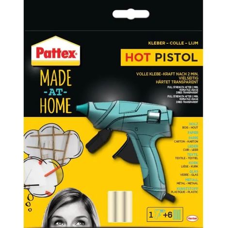 Heißklebepistole Pattex made at home 6 Sticks isolierte Düse