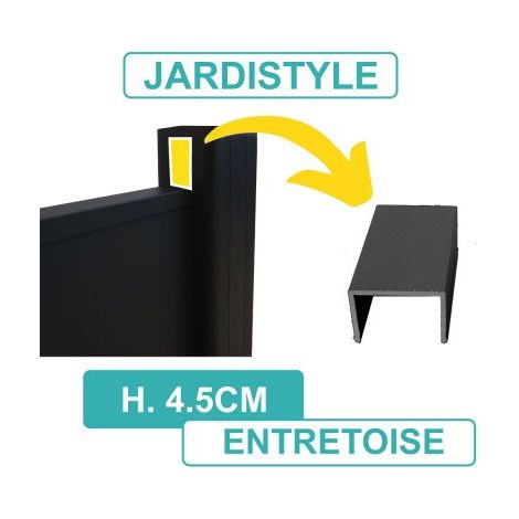 Entretoise Haut de Clôture Gris Anthracite - 4,5cm (1/2)