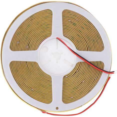 Bandeau LED COB haute luminosité, flexible adhésif double rangée DIY 10m 24V 6000K blanc froid pour armoire voiture (1/5)