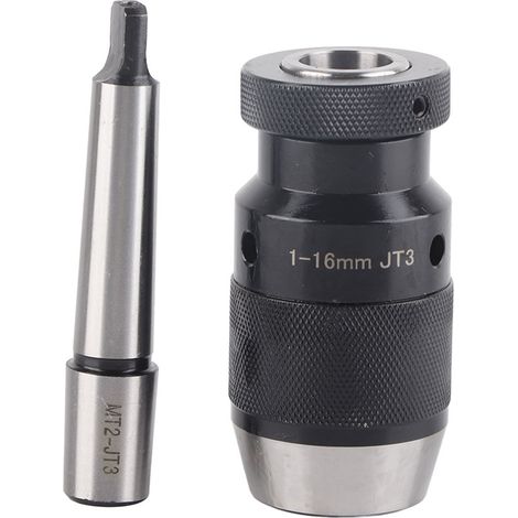 1-16mm JT3 PrO Series Keyless Drill Chuck &amp JT3‑MT2 Straight Shank Arbor CNC (1/5)