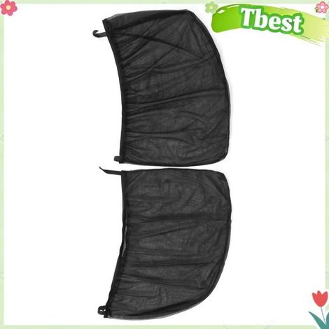 Tbest Rideau de de voiture 2pcs Pare- de Voiture Écrans en de Fenêtre Latérale Arrière Anti-moustiques Protection deco double VUES (1/5)