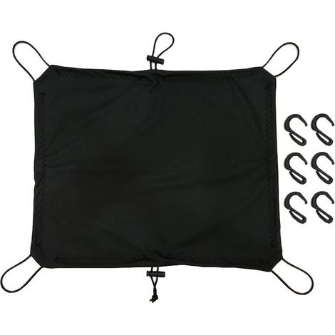 Filet de chargement étanche pour moto, filets élastiques améliorés à haute élasticité avec 6 crochets solides bagages(L/42 x 60 cm) (1/5)