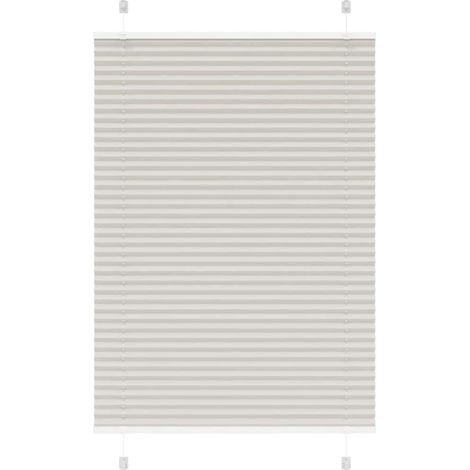 Plissee Hellgrau 95x100 cm Stoffbreite 94,4 cm Polyester