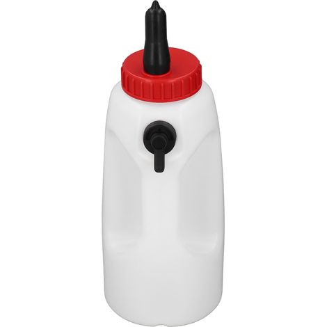 Biberon de 4 litres pour veaux, récipient à lait pour veaux nouveau-nés, dispositif d'alimentation à la ferme avec poignée et tétine (1/5)