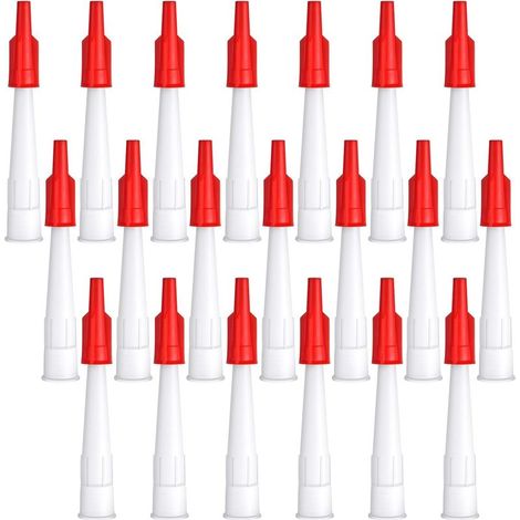 Embouts de Cartouche, Lot de 20 Embouts de Rechange en Silicone Transparent, Embout Cartouche Silicone pour Pistolet Silicone, Buses D'étanchéité pour Cuisine, Ménage (1/5)