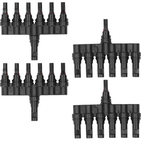 Connecteur solaire 2 pièces PPO mâle femelle, boîtier étanche pour système photovoltaïque 1000V, câble 6mm², paire de raccords rapides (1/5)