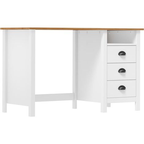 Schreibtisch Hill mit 3 Schubladen 120x50x74 cm Kiefernholz vidaXL