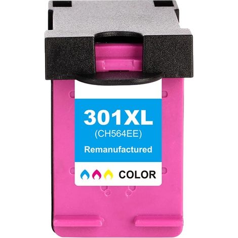 Cartouche d'encre, rechargeable, compatible avec plusieurs imprimantes HP, 301XL  C (1/2)