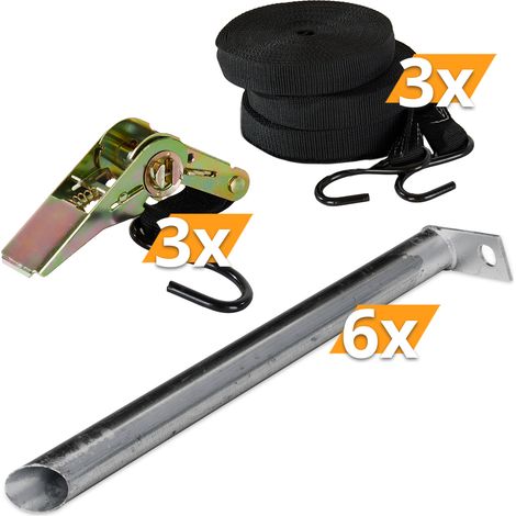 Kit anti-tempête 20 m sol meuble tentes de réception / de stockage stabilité et une sécurité supplémentaires (1/5)