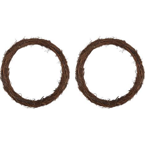 ALLIANDIS2 PièCes 14 Pouces Couronnes de Vigne Branche Couronne Rotin Guirlande pour Bricolage NoëL Artisanat ou DéCors Mariage (1/4)