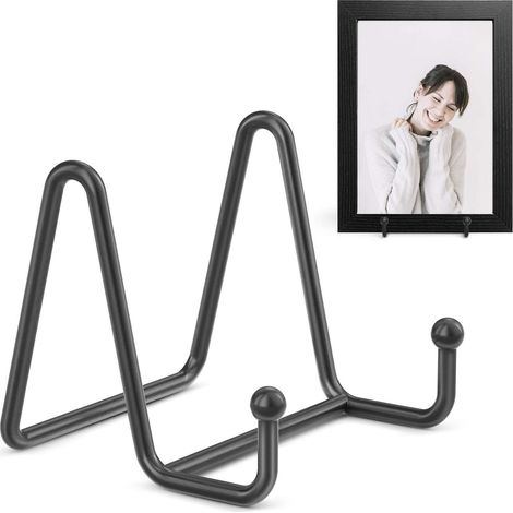 Pinnwandhalterung – 7,6 cm (3") Pinnwandhalterung + Metallstützrahmen für Fotos, Dekoschilder, Bücher und Fotostaffeleien (2er-Set)