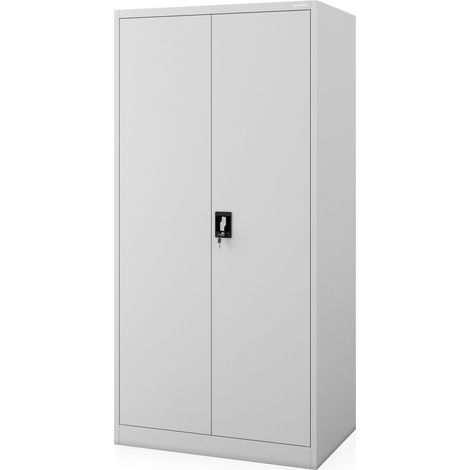 Armoire de bureau métallique profonde pour documents grise, 900x1850x600 mm: JAN D600