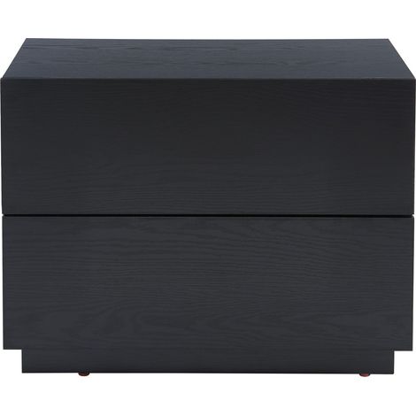 Table de chevet à led MORPHEE noire 2 tiroirs (1/5)