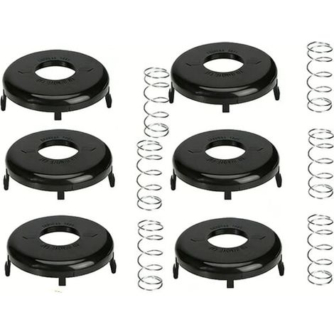 Set mit 6 Spulenabdeckungen für Freischneider, Spulenabdeckung für Toro 88175, 73-8200 und 73-8220, Feder und Kappe (1/4)