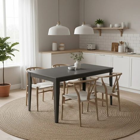 Moon, Tavolo allungabile con top in Melaminico Cemento grigio (80cm X 130/290cm H. 76cm) Made in Italy Duzzle (1/5)