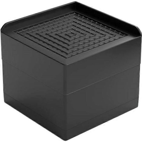 Patins de protection antidérapants en silicone noir en forme de L pour pieds de meubles, 7,8 x 7,8 x 7,5 cm, pour meubles, armoires et lits (paquet de 4) ( ) (1/2)