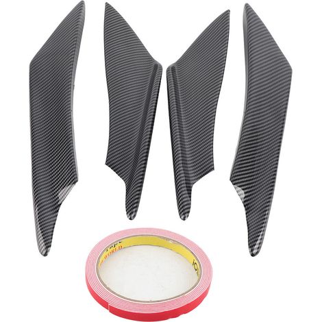 4 pièces spoiler universel en fibre de carbone pour voiture, déflecteur de pare-chocs avant, lèvre de séparateur, garniture de carrosserie (1/5)