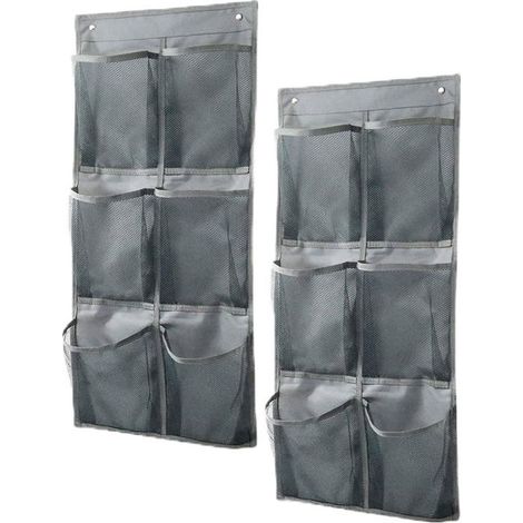 2 Pièces Étagère De Organisateur Mural De Stockage Murale,6 Poches,Rangement De Chaussures À Suspendre,Sac De Rangement Suspendu