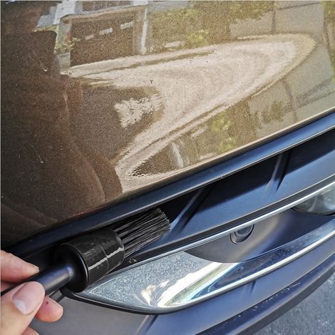 Set mit 5 Autopflegebürsten für den Innenraum, weiche Synthetikfaser-Stichbürste, Innenraumreinigung für Autos, SUVs, Vans, Farbe: Schwarz. (1/5)